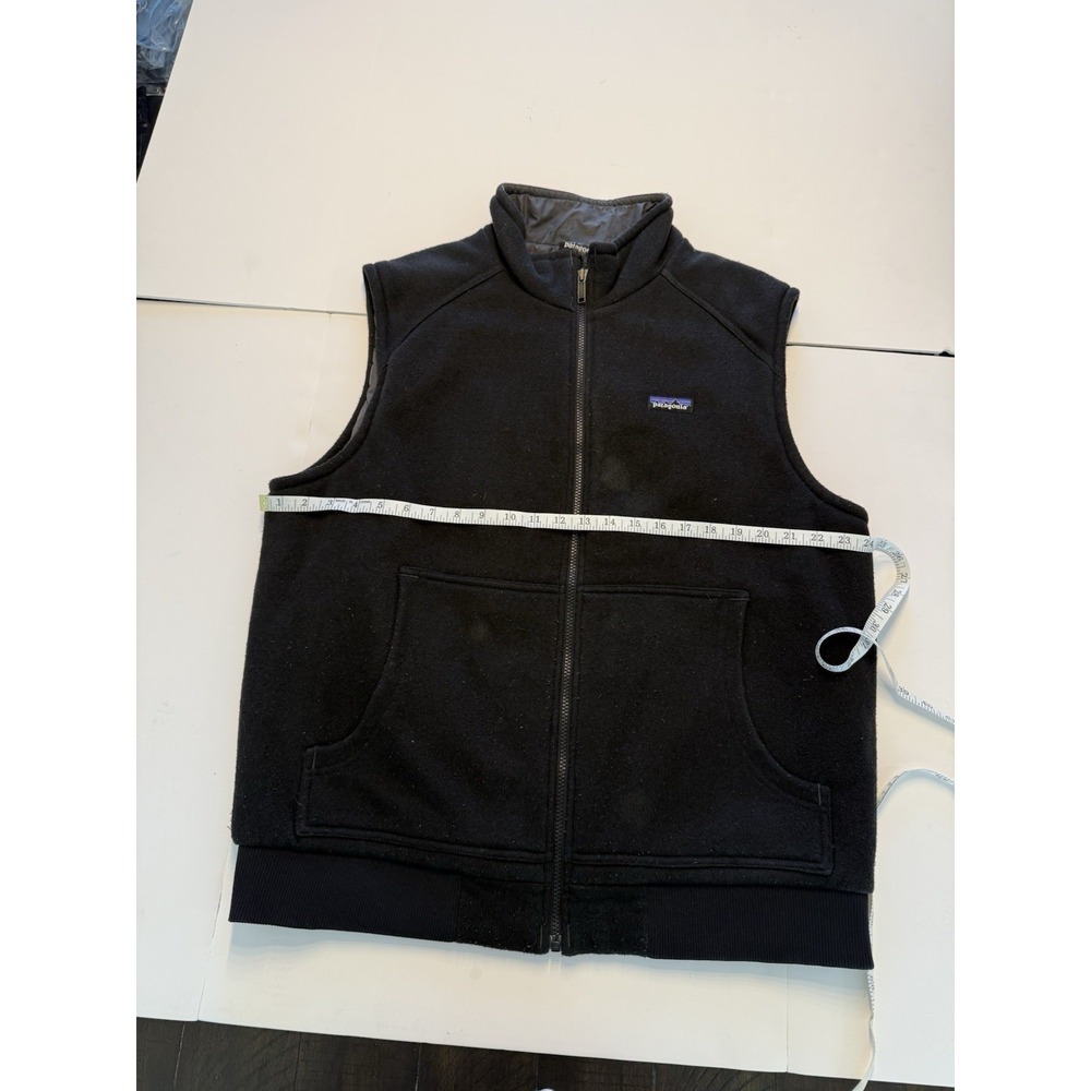 Patagonia Mens Better Sweater Full Zip Fleece Vest Black XL Quilted Lining - Picture 2 of 4